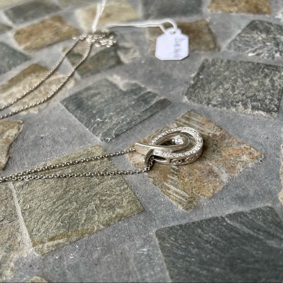 0.16ct. Diamond Pendant Sterling Silver Chain - Picture 7 of 13